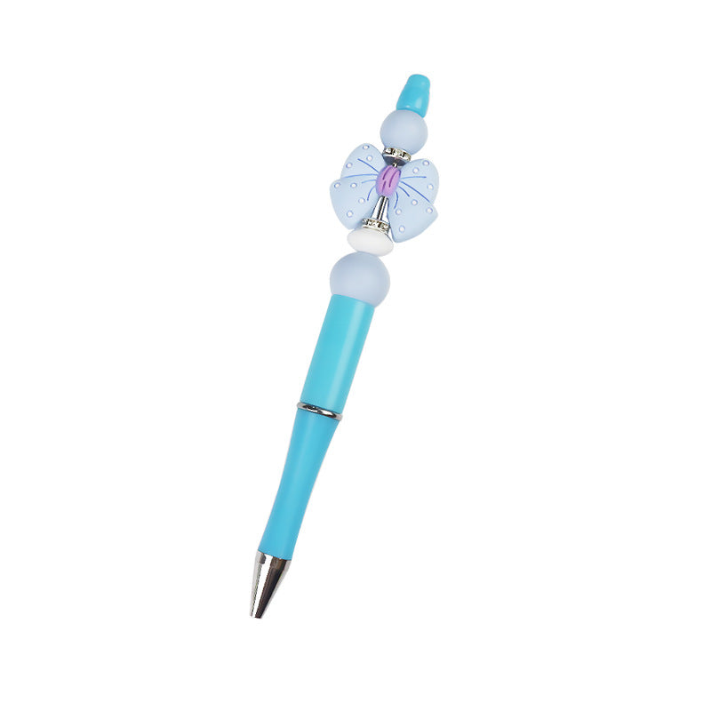 Wholesale 10pcs/pack DIY Handmade Cartoon Bow Knot Silicone Bead Pen